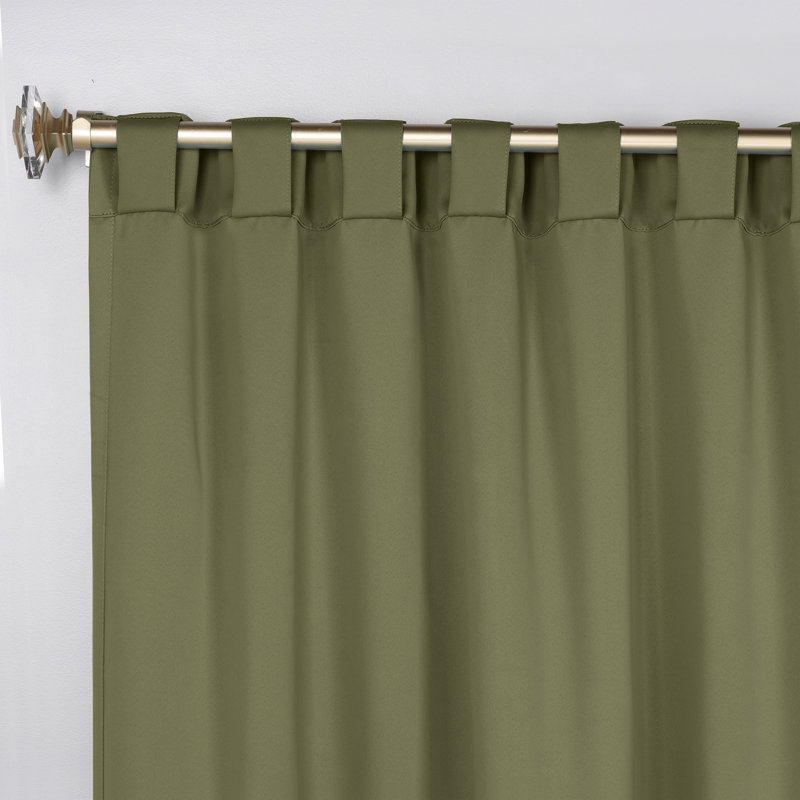 Rideaux obscurcissant et passe-tringle Levatt Classic, Vert olive, 52" W x 96" L
