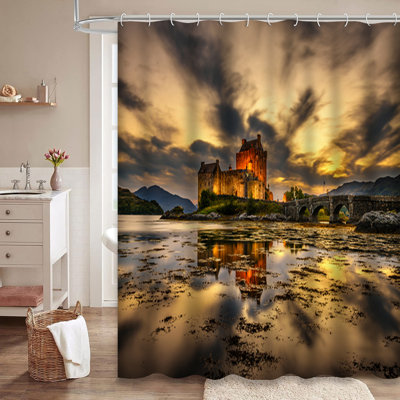 Rideau de douche avec 12 crochets, Écosse