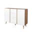 Buffet avec 3 tiroirs et 2 portes, buffet 47,24 "avec tablettes réglables pour le salon, la salle à manger, le couloir, la cuisine et le buffet