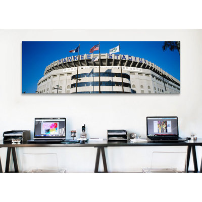 " Flags in front of a stadium, Yankee Stadium, New York City, New York, USA " Color Photography