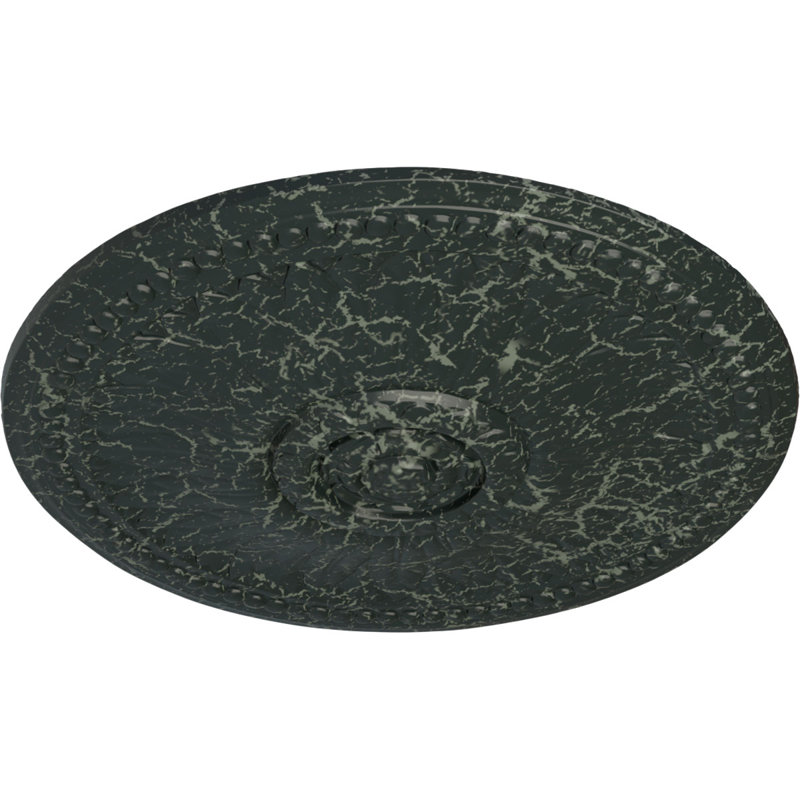 Endurathane Saverne Ceiling Medallion, 18 1/2"W x 13 1/2"H x 1 7/8"P, Hand-Painted Americana Crackle Finish