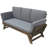 Outdoor Adjustable Patio Wooden Daybed Sofa Chaise Lounge with Cushions for Small Places-1025222516
