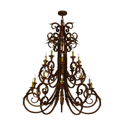 Lustre 20 lumières façon bougie Serratina
