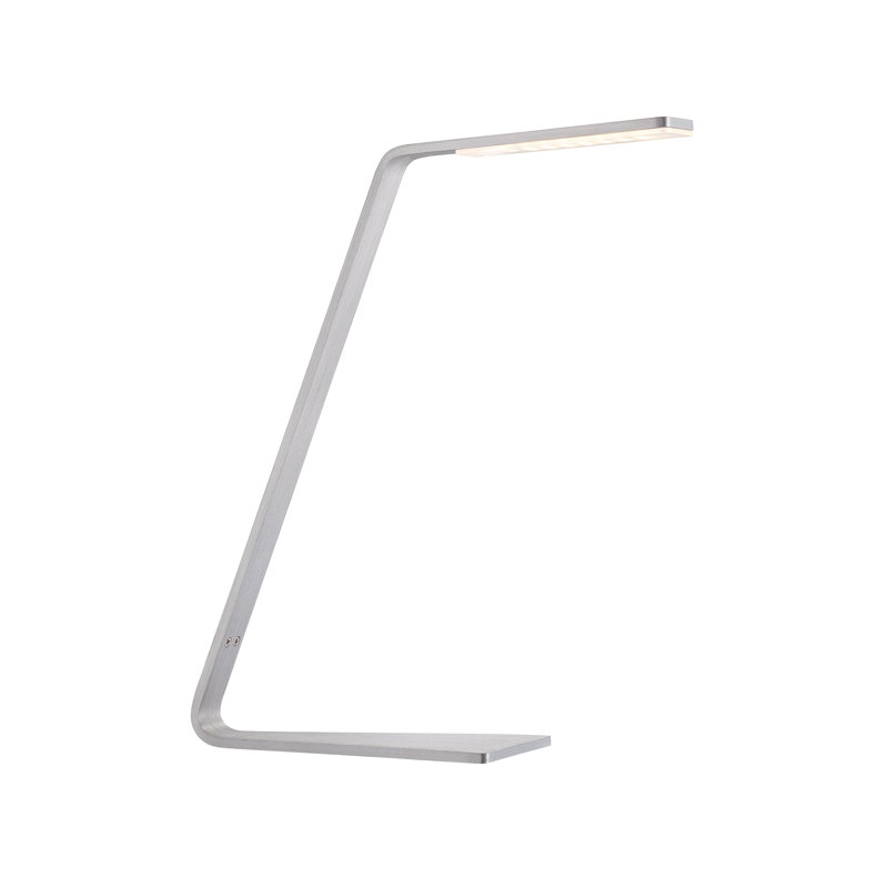 Lampe de bureau Weslyn, Aluminium brossé, H 13,25 po x l 3 po x P 12 po