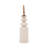 Decorative Torch Mango Wood Sculpture Object for Home Decor Display - Modern Figurine Statue Art Accent for Living Room Decoration - Ivory & Brown-1220136243