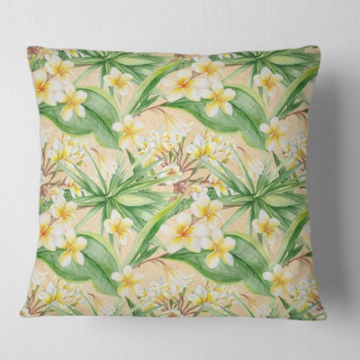 Housse et insert de coussin carré Tropical Foliage and Flowers