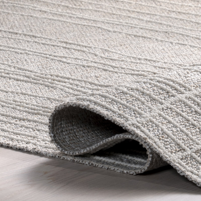 Tapis à rayures ondulées Cortney, Rectangle 4 pi 3 po x 6 pi 12 po