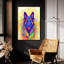 Art mural en verre épique «Pop Art German Shepherd 2» par Furbaby Affiliates-1057544724