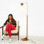 Lampe contemporaine sur pied brune Zensa 110V
