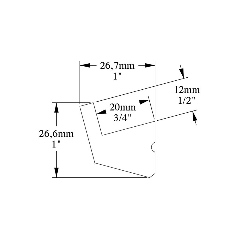 1'' H x 78.75'' W x 1'' D Plastic Crown
