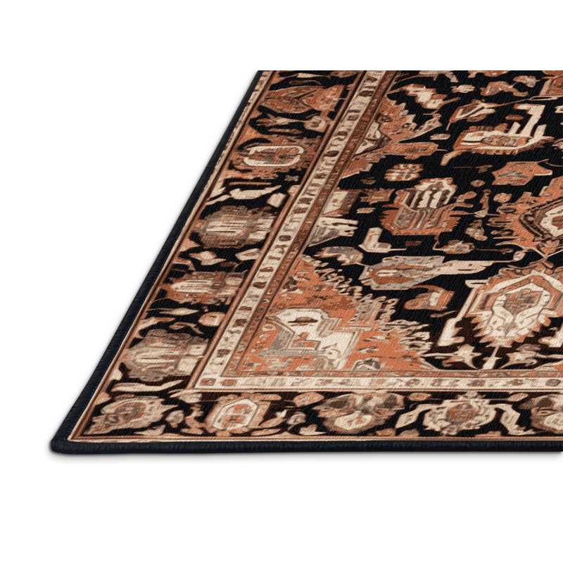 Tapis brun lavable à la machine, Rectangulaire 8 pi x 10 pi