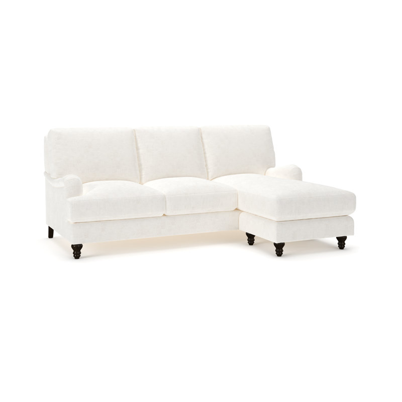 Walters Upholstered Sofa With Reversible Chaise, Bevin Natural