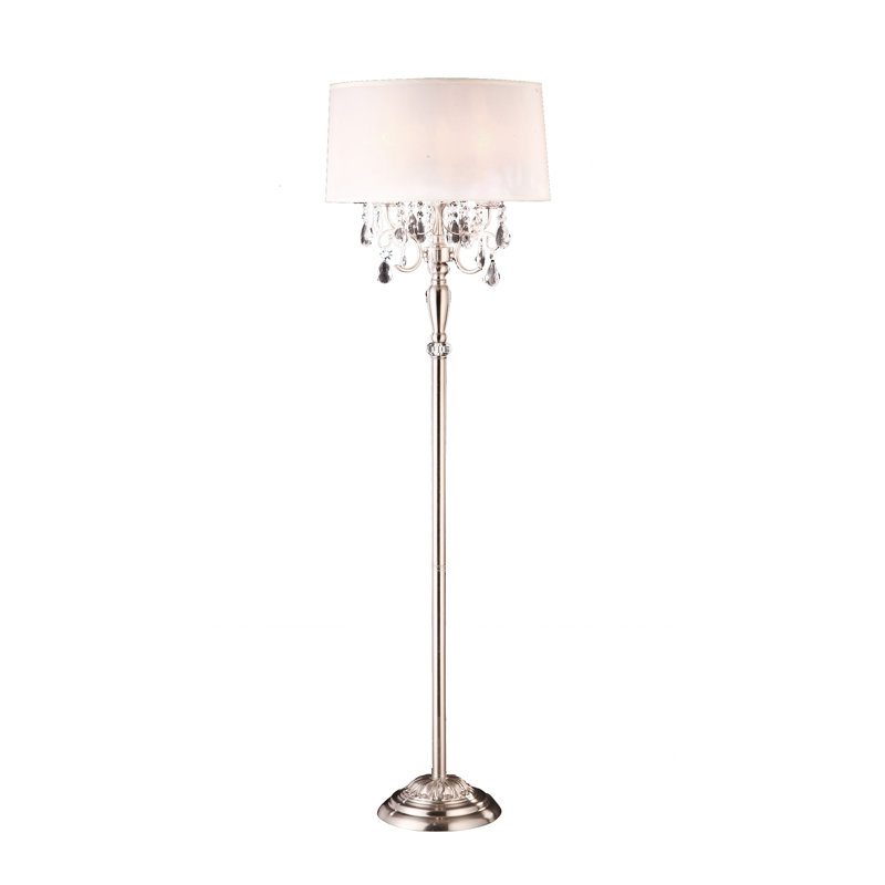 Lampe sur pied en métal Glamour