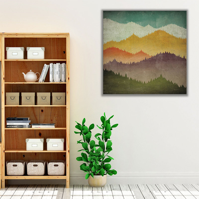 Vue sur la montagne - reproduction d'art sur toile, H 30 po x l 30 po