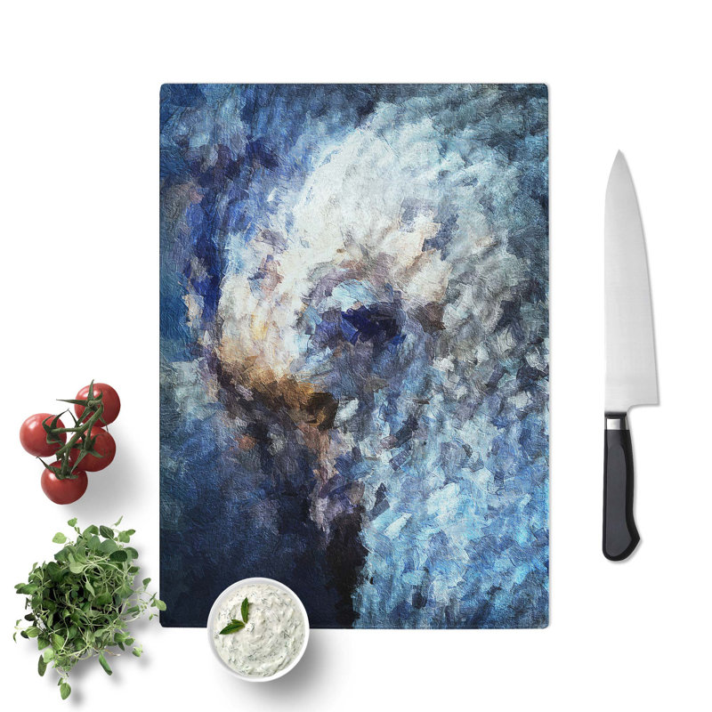 Tempered Glass Elephant Chopping Board, 20 cm W x 28.5 cm L
