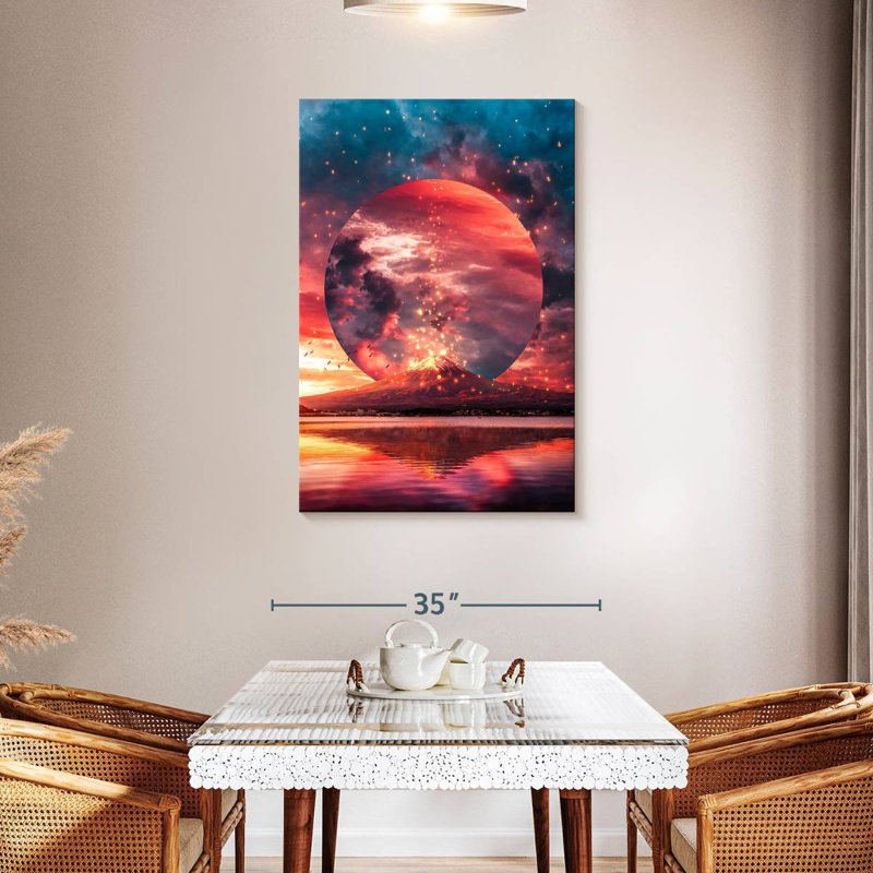 Volcan Alvord - ciel flamboyant, H 45 po x l 30 po