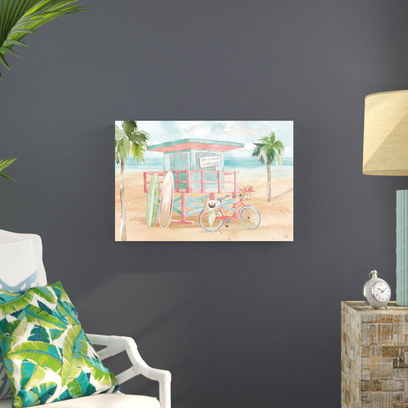 «Surfs up VII» par Dina June - reproduction d'art sur toile tendue, H 20 po x l 30 po