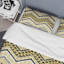 Ensemble de housse de couette en microfibre jaune / gris 3 pièces