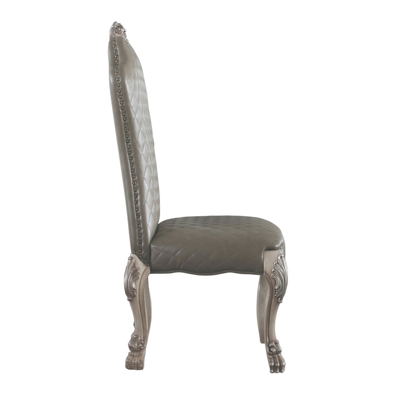 Ensemble de 2 chaises d'appoint grises et rétro blanc os