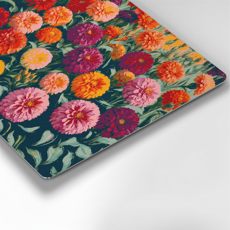 Art mural Botanical Zinnias, H 8 po x l 10 po