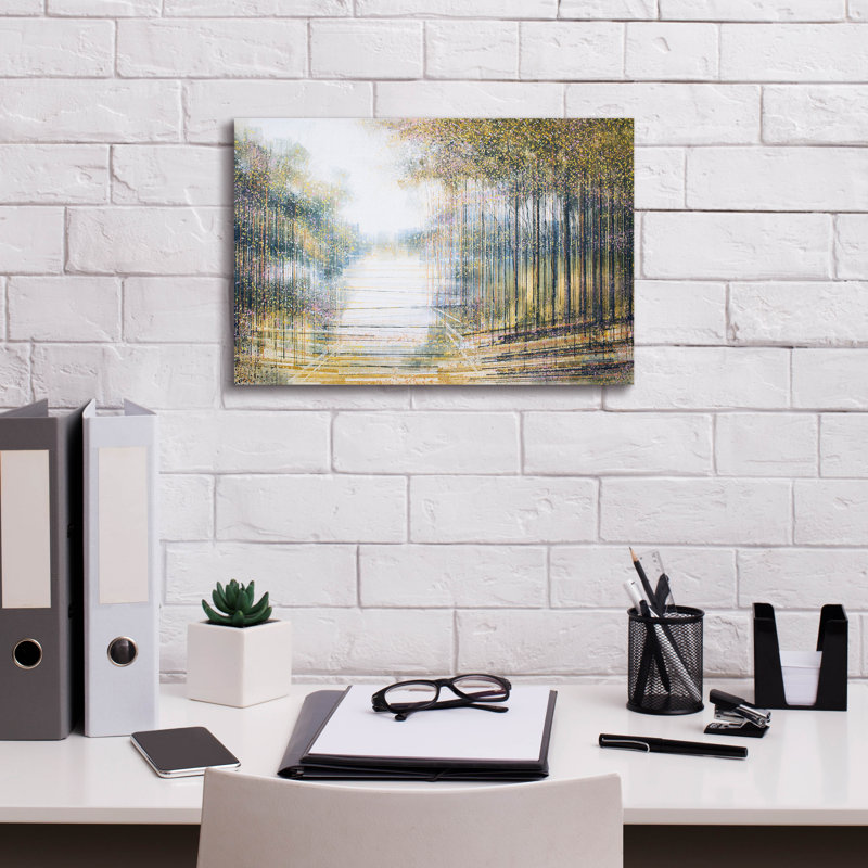 "Millers Pines" Trees In Hazy Af après-midi "par Marc Todd, art mural sur toile, H 12 po x l 18 po