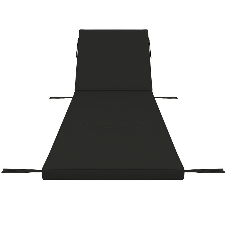 Sunbrella® Outdoor Chaise Cushion, 26" W x 80" D, Sunbrella® Canvas Black