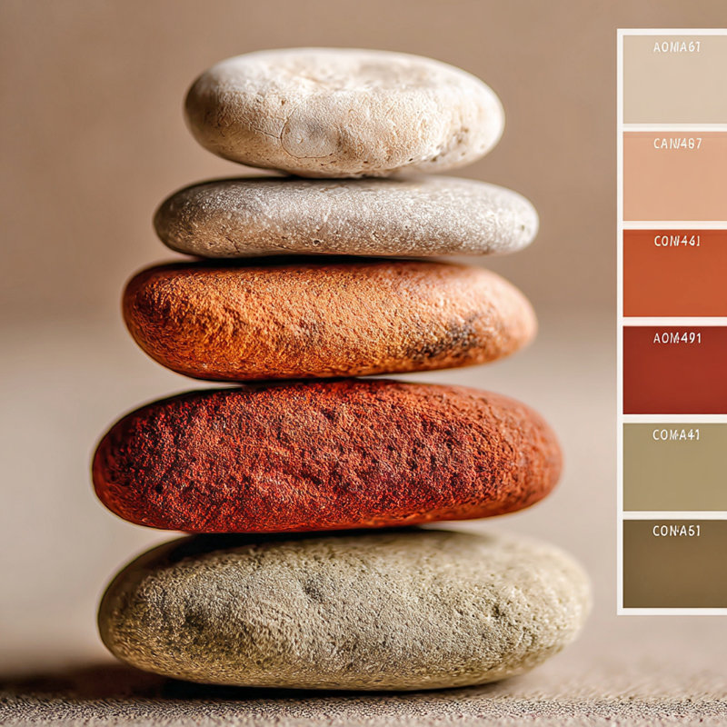 Art mural sur toile Stacked Harmony Stones, H 20 po x l 20 po