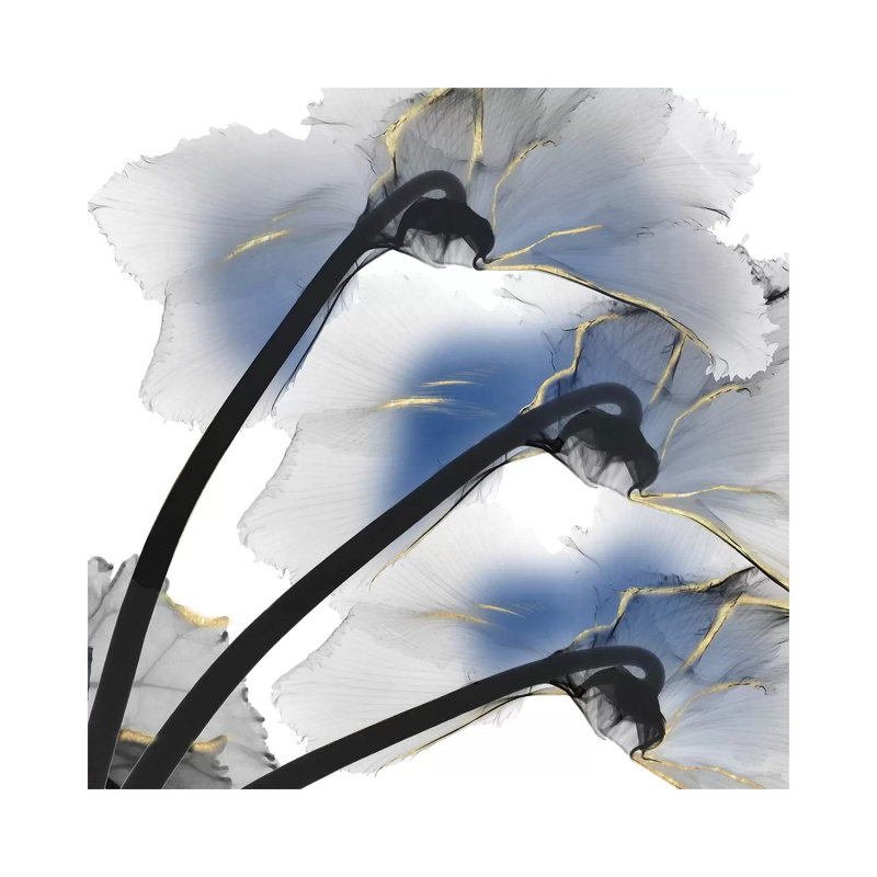 Indigo Luster Cyclamen I by Albert Koetsier - Wrapped Canvas Print, 45.72 cm H x 45.72 cm W x 3.175 cm D