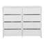 8-Drawer Dresser with Large Fabric Drawers, White