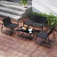 Ensemble de 8 chaises de jardin en tissu pour patio avec causeuse et table basse