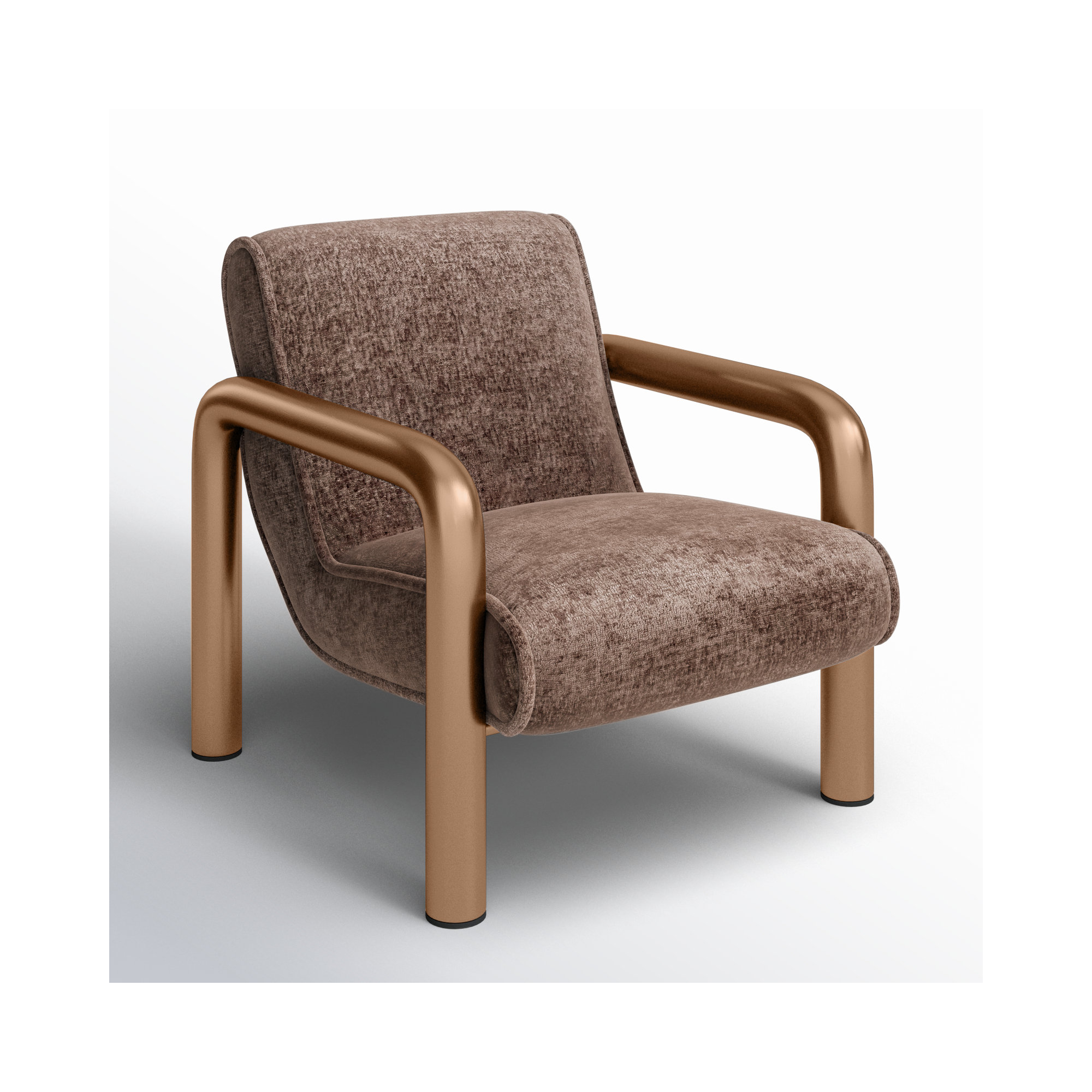 Ismenia Modern Accent Chair, Gray Polyester