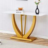 Modern Minimalism Rectangular Glass Table, With Tempered Glass Table Top And MDF Legs