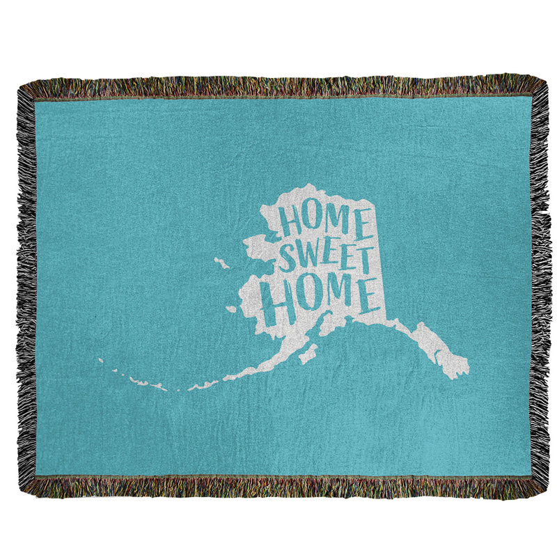 Jeté en coton tissé doux en alaska, l 37 po x L 52 po, Bleu sarcelle
