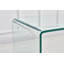 Table de bout transparente, table d'appoint en verre trempé transparent trempé