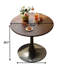 Table ronde en noyer, table de salle à manger moderne, table de salle à manger, plateau en panneau de fibres à densité moyenne et base tulipe en acier, table de cuisine, table basse Mid-Century