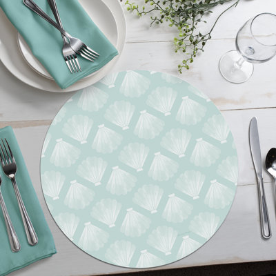 Mermaid Scales 4 Piece Round Reversible Easy Care Placemats