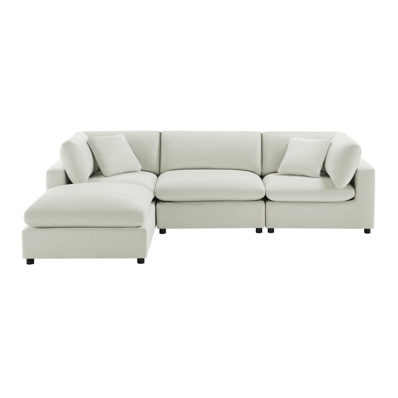 Vinessa Modular Sectional - 4-Piece XL Chofa, Ivory Performance Polyester