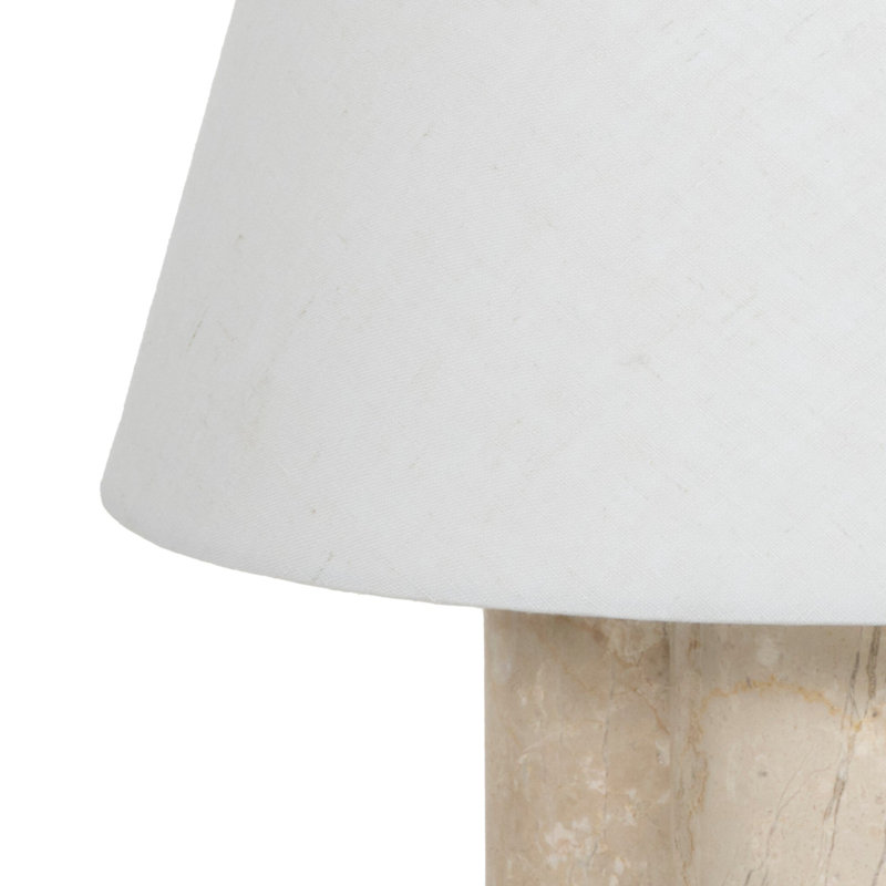 Bremen Table Lamp, Cream Marble