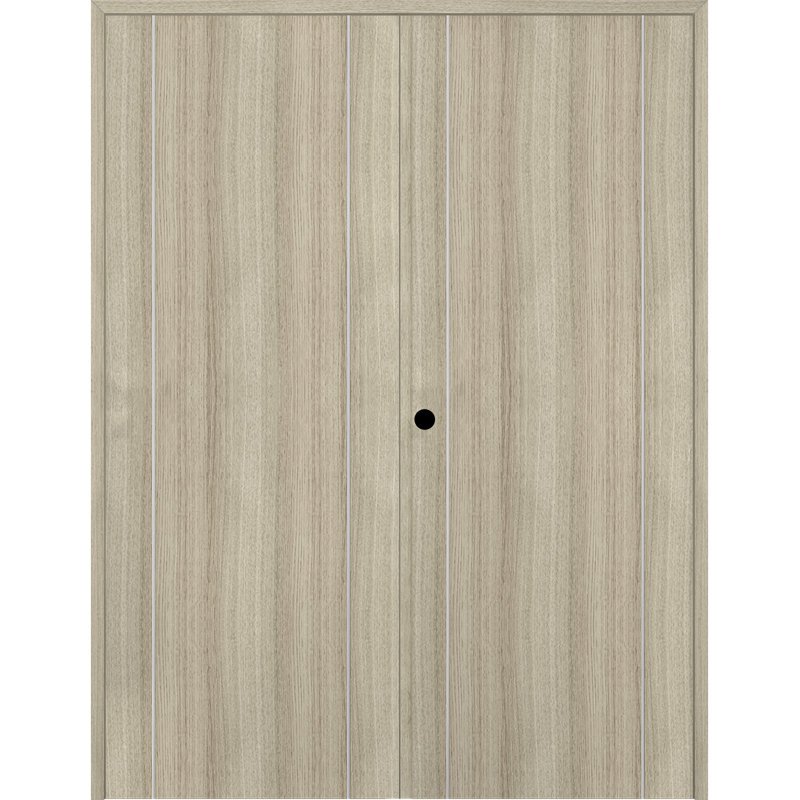Porte standard double en bois manufacturé Optima 2U, 35,5 po x 79,37 po, Shambor, À droite
