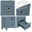 Meuble-lavabo simple autoportant de 36 po avec lavabo en céramique, armoire de rangement avec cadre en bois massif, 1 tiroir rabattable et 3 tiroirs-1599328867