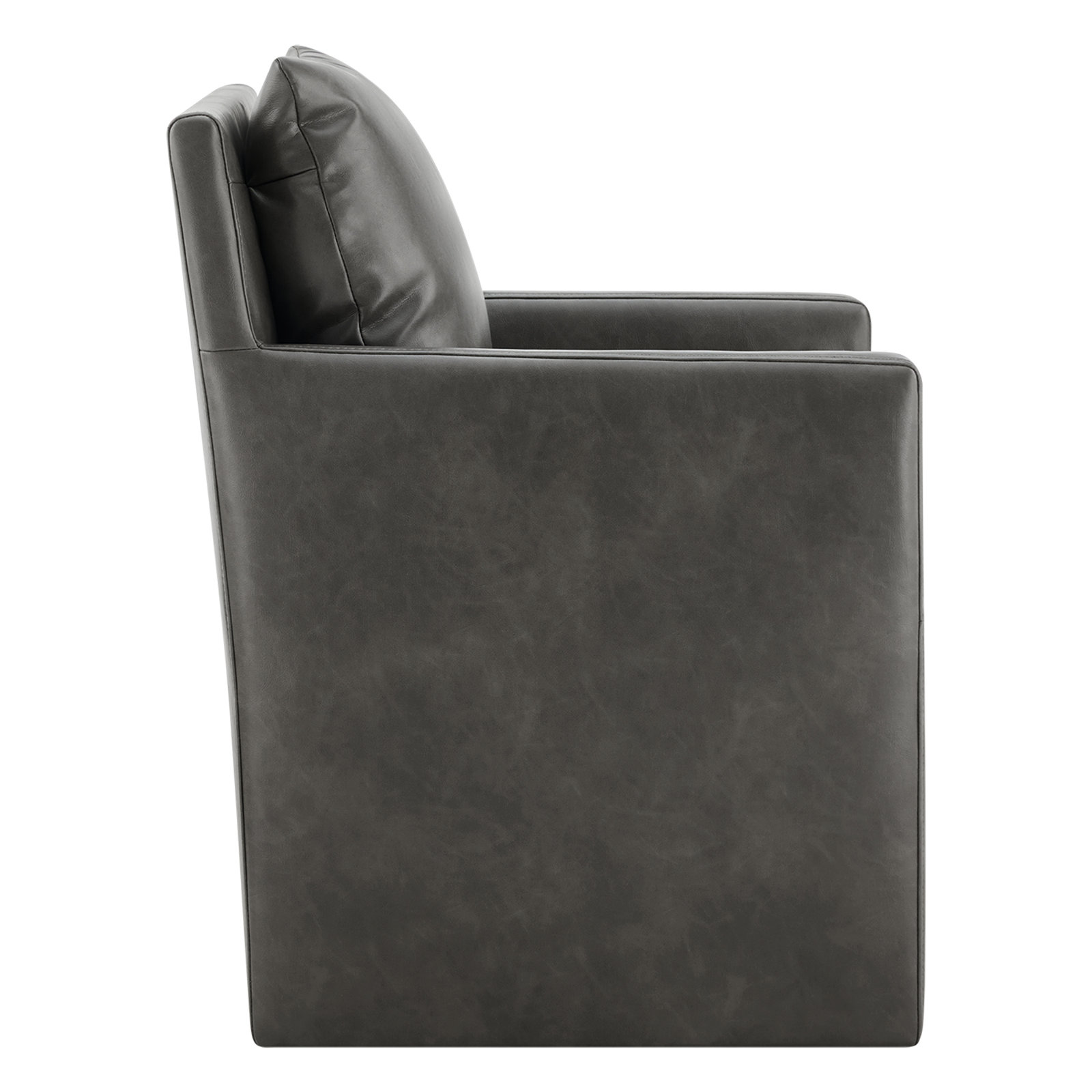 Alayaa Dining Armchair, Grey Faux Leather