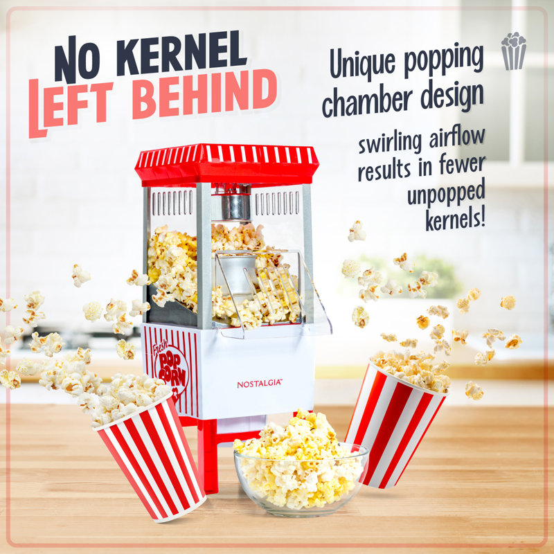 Nostalgia Old Fashioned Hot Air Tabletop Popcorn Machine