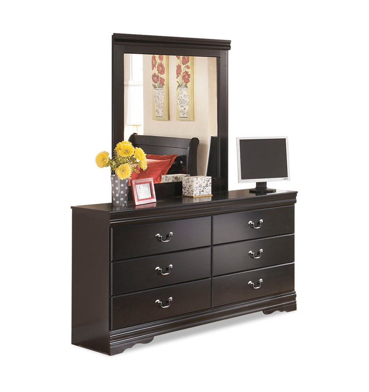 Commode et miroir Huey Vineyard, Noir