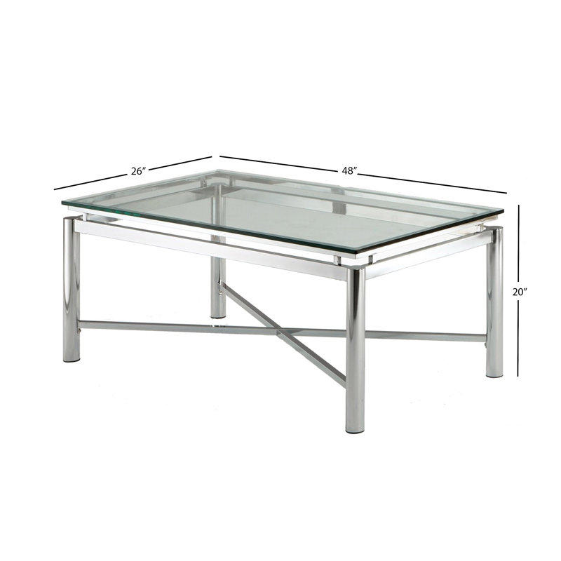Delara Glass Top Coffee Table