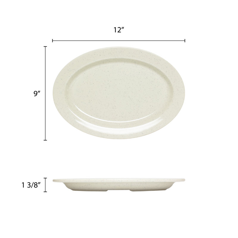 Thunder Group Inc. San Marino Melamine Platter, 1.38" H x 12" W x 9" D