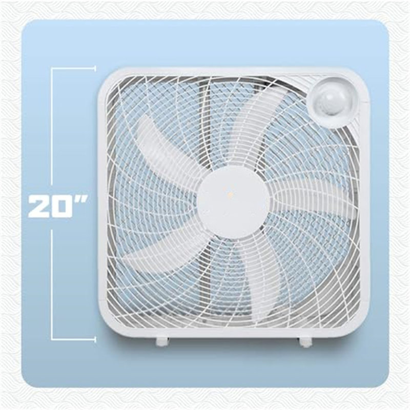 Ventilateur de plancher Classic - 3 vitesses silencieuses, blanc, flux d'air puissant pour la maison ou le garage