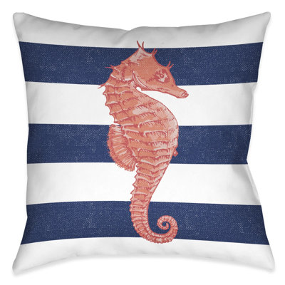 Starfish Stripe Throw Pillow