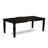 7 Piece Dining Table Set Consists of a Rectangle Kitchen Table with Butterfly Leaf and 6 Polyester Fabric Padded Chairs, Black