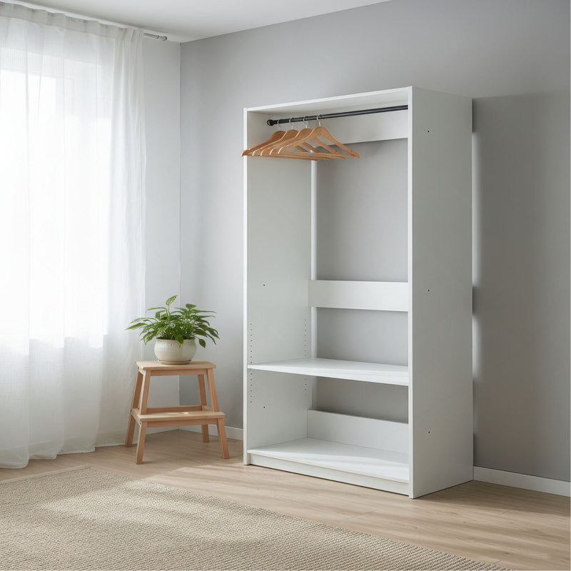 Garde-robe en bois 32 "avec tringles Prosper
