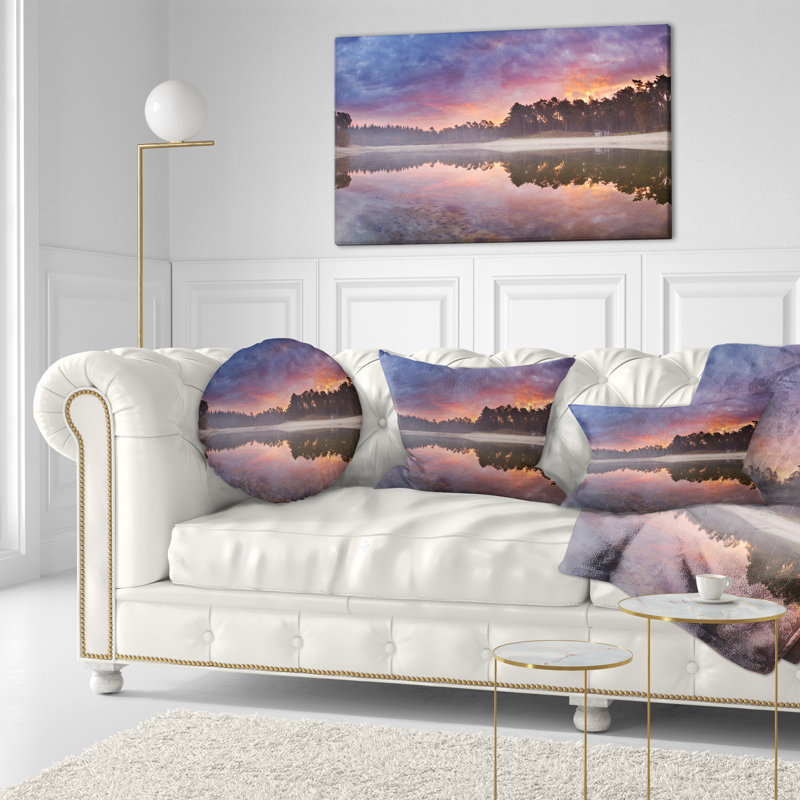 Coussin Quiet Lake, 16 po x 1 po, Coussin décoratif